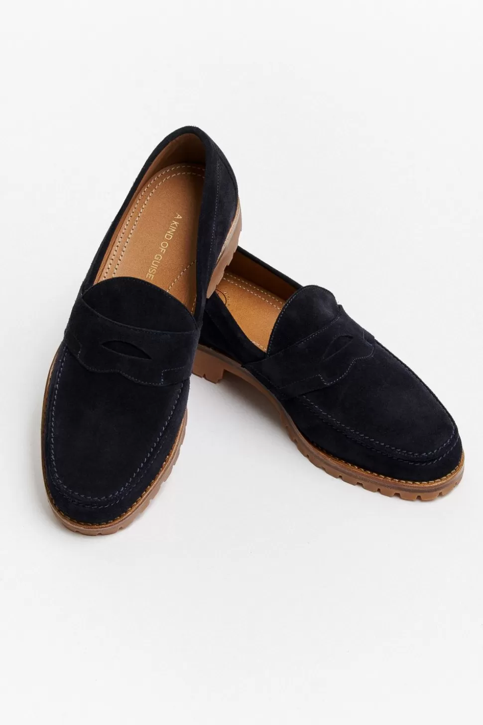 Men A Kind of Guise Footwear>Bari Loafer Dark Azzurro